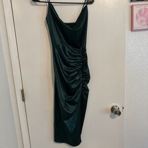 Windsor Dark Green Asymmetrical Dress